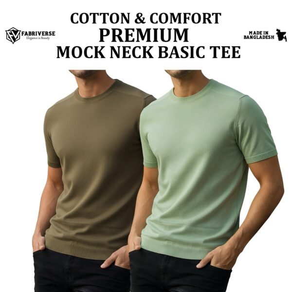 Premium Mock Neck (Boil Olive-Lemon)