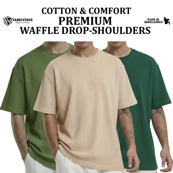 Premium Waffle Drop (Olive-Biscuit-B.Green)