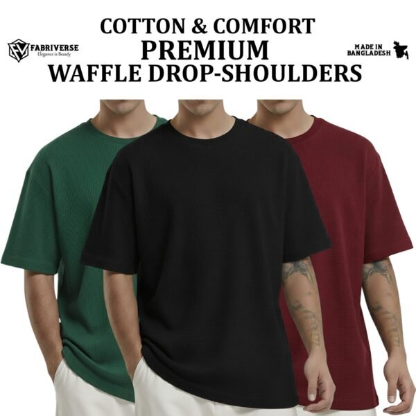 Premium Waffle Drop (B.Green-Black-Maroon)