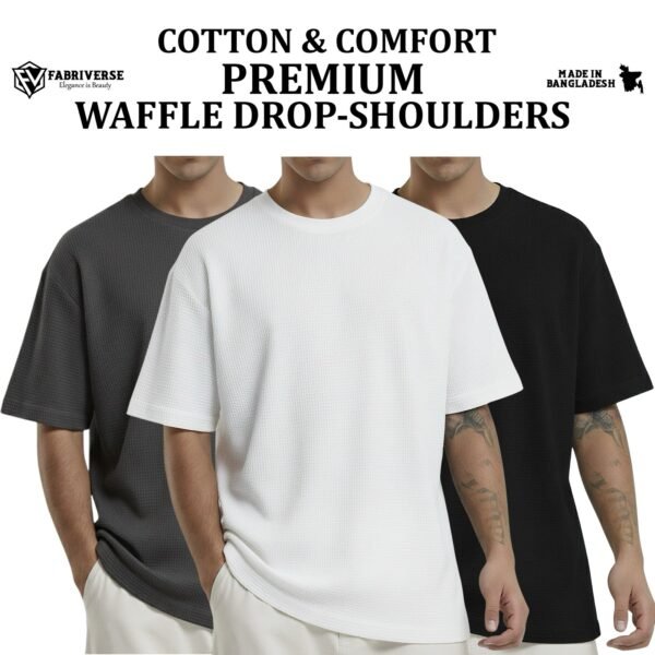 Premium Waffle Drop (Charcoal-White-Black)
