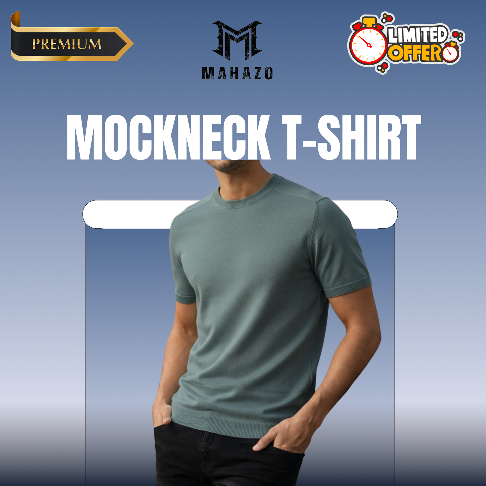 Premium Mock Neck (Pastle)