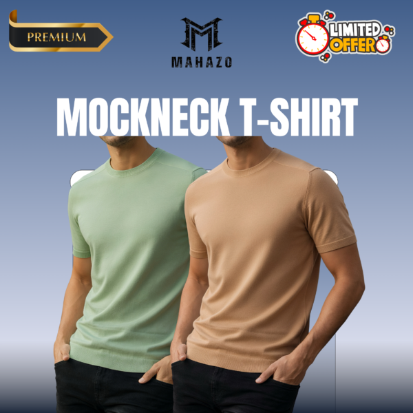 Premium Mock Neck (Lemon-Beige)