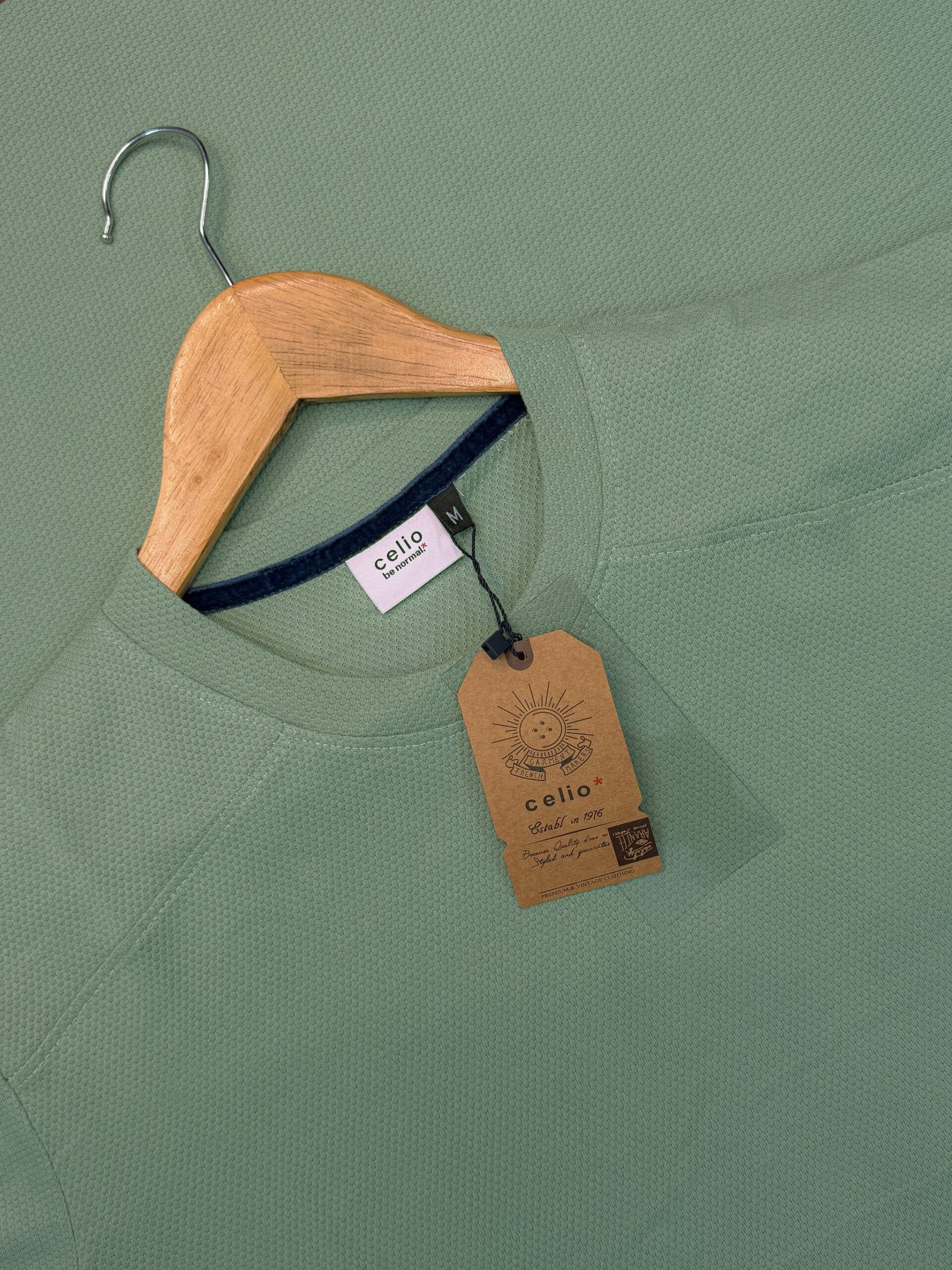 Premium Mock Neck (Lemon-Mint-Beige) - Image 2
