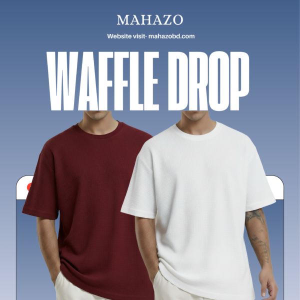 Premium Waffle Drop (White-Maroon)