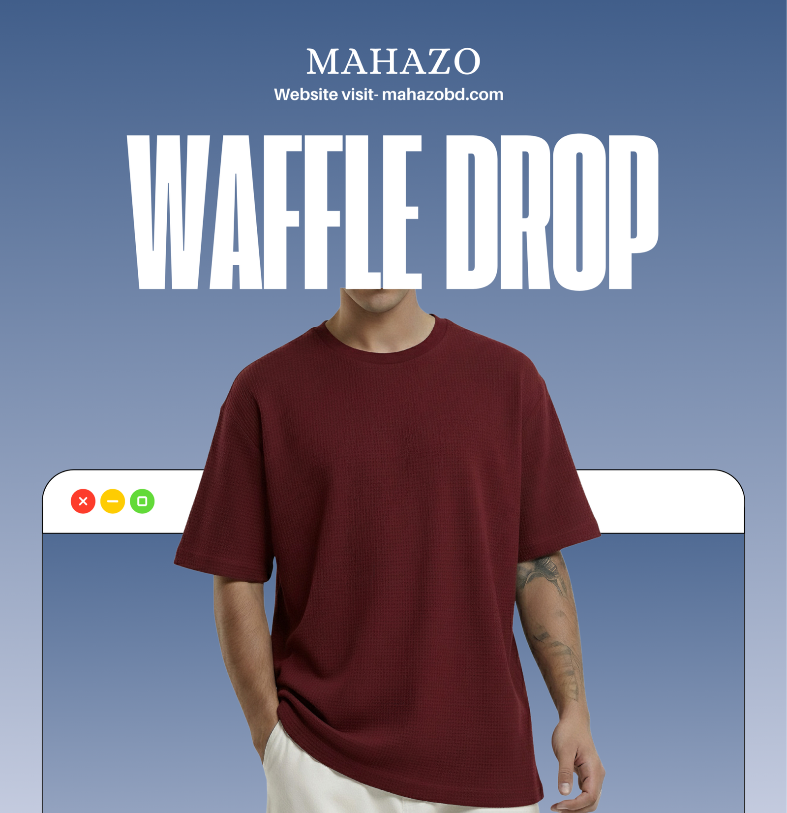 Premium Waffle Drop (Maroon)