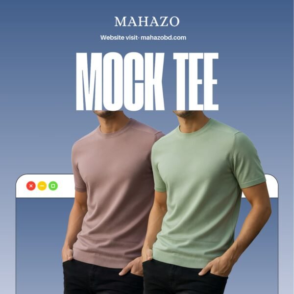 Premium Mock Neck (Brick-Lemon)
