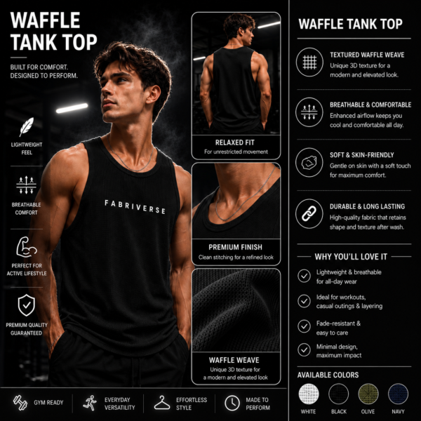 ♠️ 𝗣𝗥𝗘𝗠𝗜𝗨𝗠 𝗪𝗔𝗙𝗙𝗟𝗘 𝗧𝗔𝗡𝗞 𝗧𝗢𝗣 ♠️ (Black)