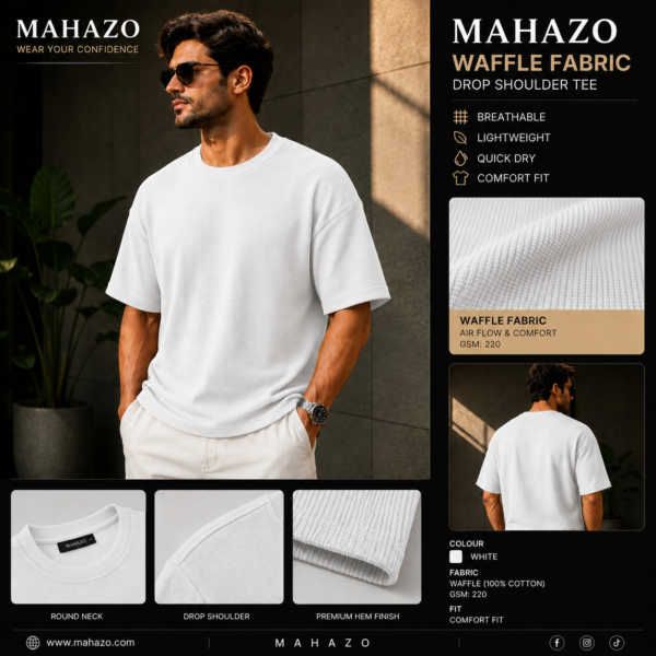 Premium Waffle Drop (White)