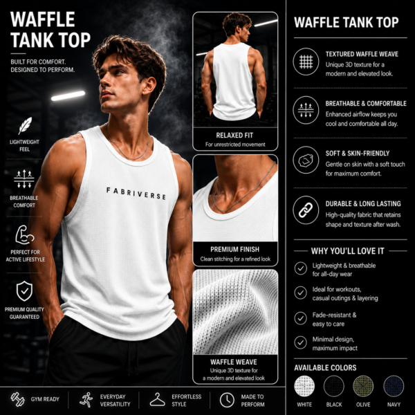 ♠️ 𝗣𝗥𝗘𝗠𝗜𝗨𝗠 𝗪𝗔𝗙𝗙𝗟𝗘 𝗧𝗔𝗡𝗞 𝗧𝗢𝗣 ♠️ (White)