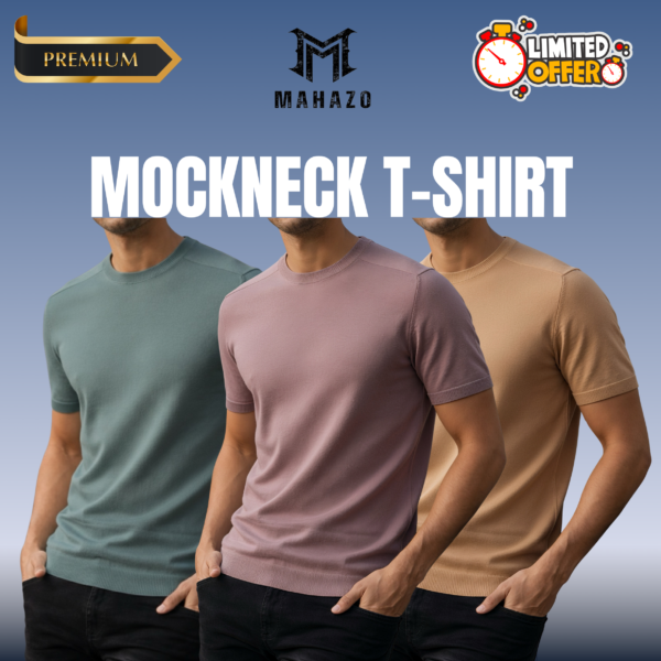 Premium Mock Neck (Paslte-Brick-Beige)
