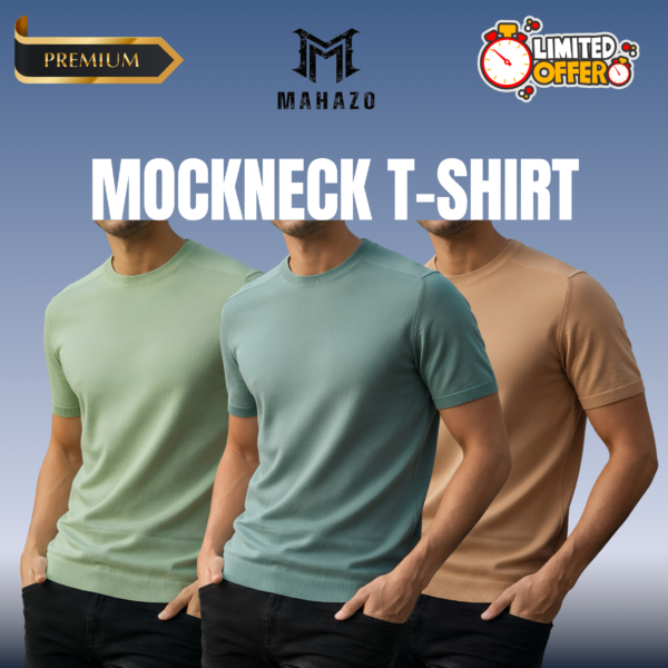 Premium Mock Neck (Lemon-Mint-Beige)