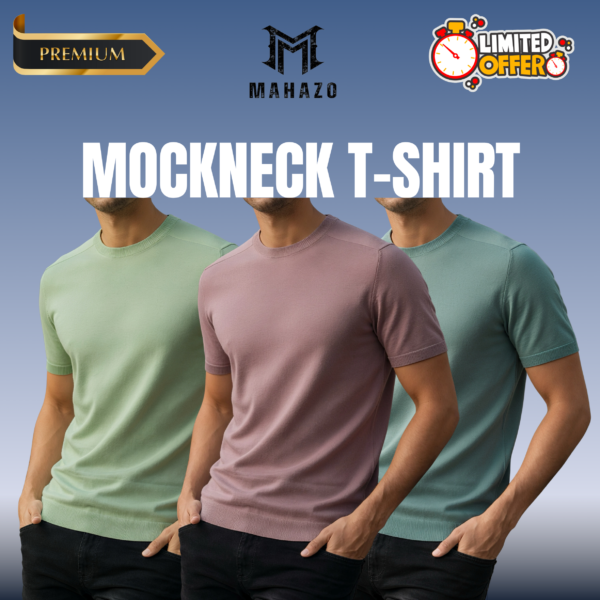 Premium Mock Neck (Lemon-Brick-Mint)