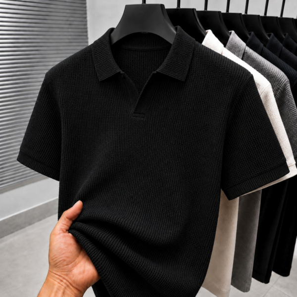 Classic Cuban Polo (Black)