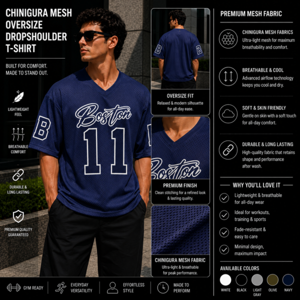 Premuim Mesh DropTee (Navy)