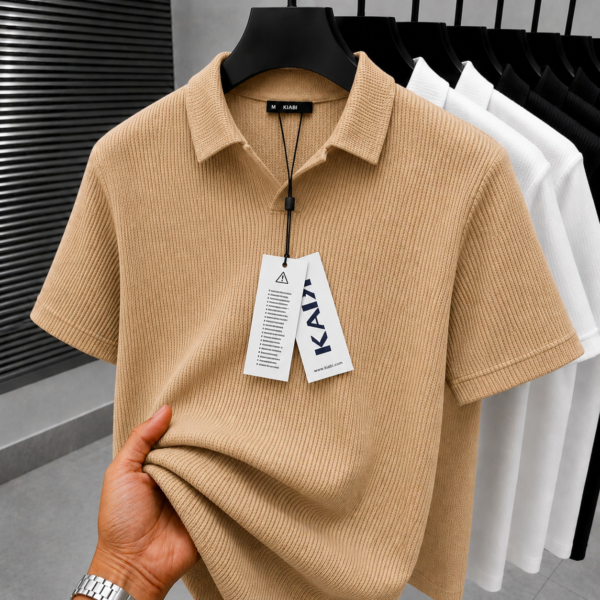 Classic Cuban Polo (Beige)