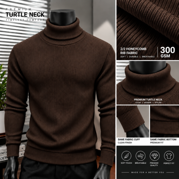 Premium Turtle Neck (Coffee)